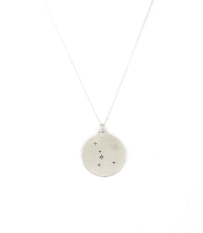 Zodiac Constellation Pendant - Rhodium