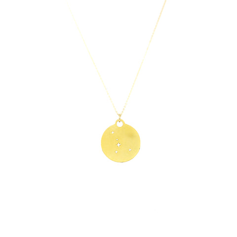Zodiac Constellation Pendant - Gold