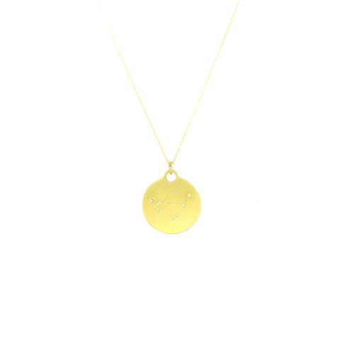 Zodiac Constellation Pendant - Gold