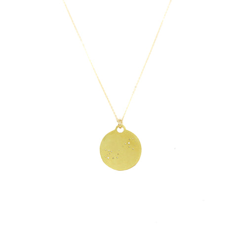 Zodiac Constellation Pendant - Gold