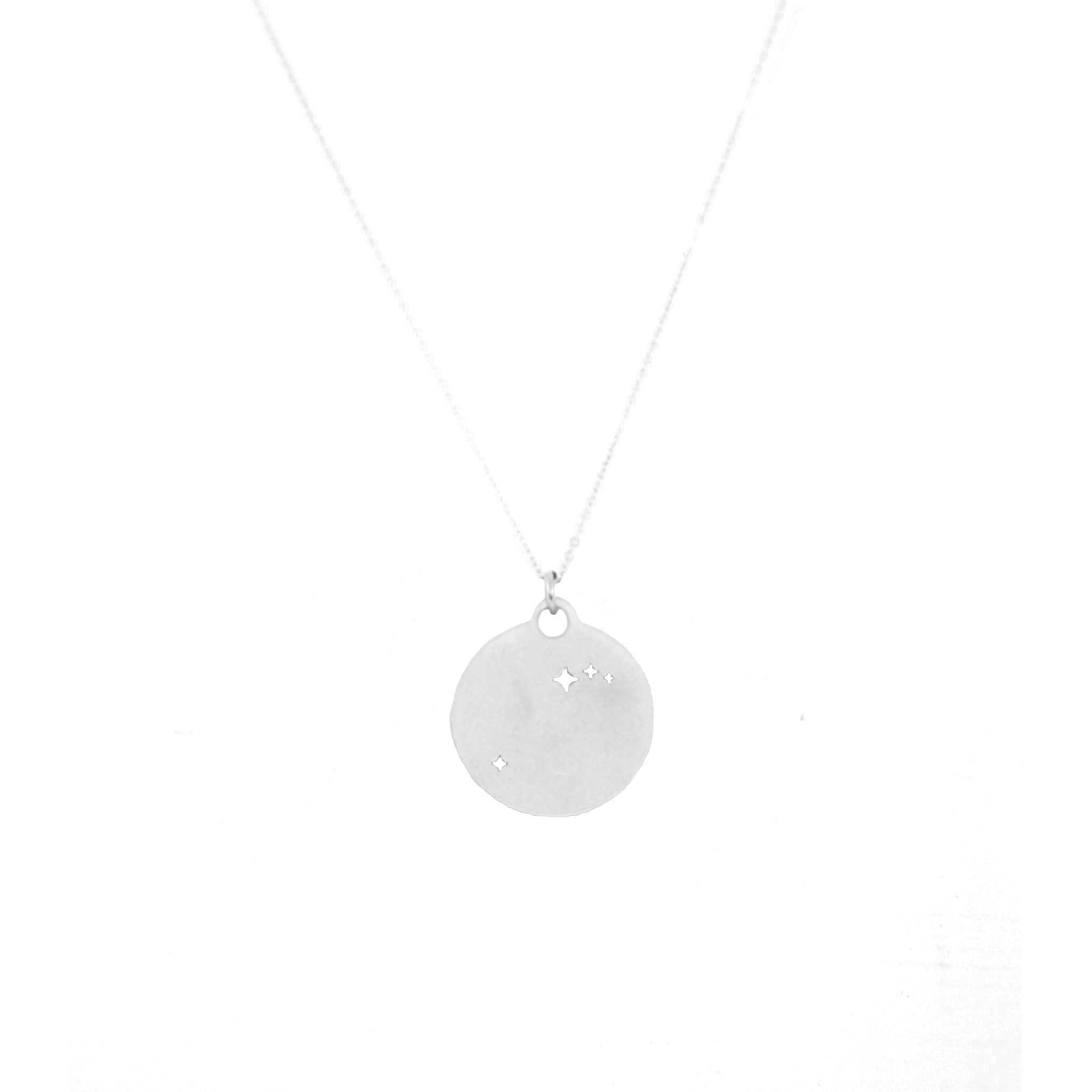 Zodiac Constellation Pendant - Rhodium