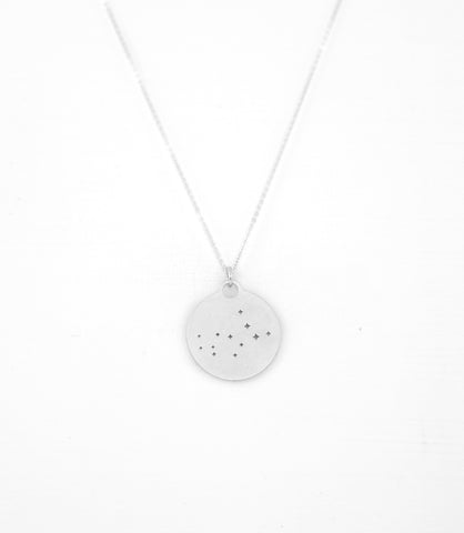 Zodiac Constellation Pendant - Rhodium