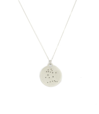 Zodiac Constellation Pendant - Rhodium