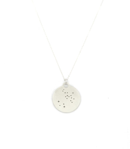 Zodiac Constellation Pendant - Rhodium