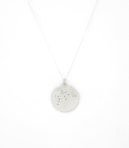 Zodiac Constellation Pendant - Rhodium